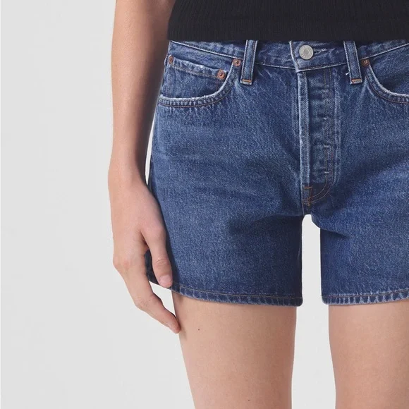 Agolde Parker Long Denim Shorts – Enamour - Picture 5 of 11